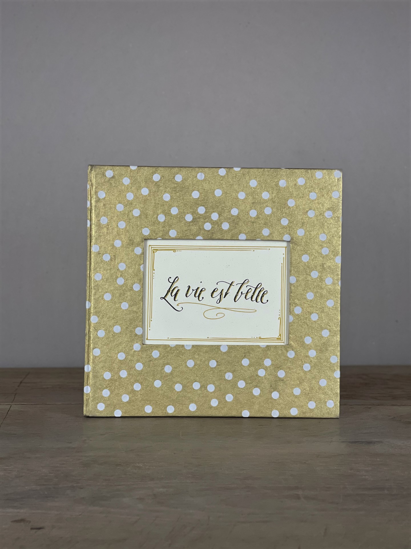 Album groß Quart gold/weiß Koralle you and me