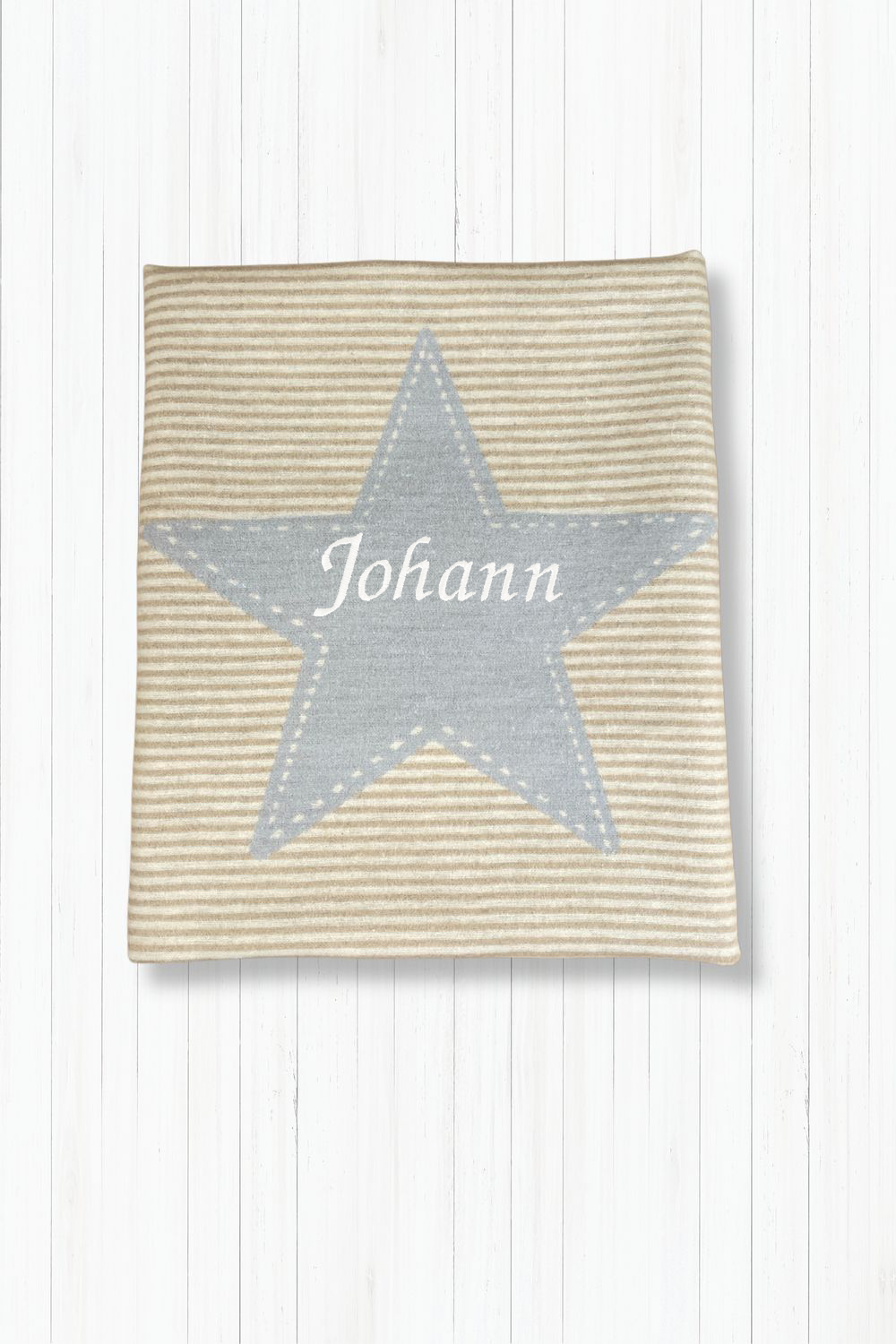 Babydecke No. 01 Stern blau