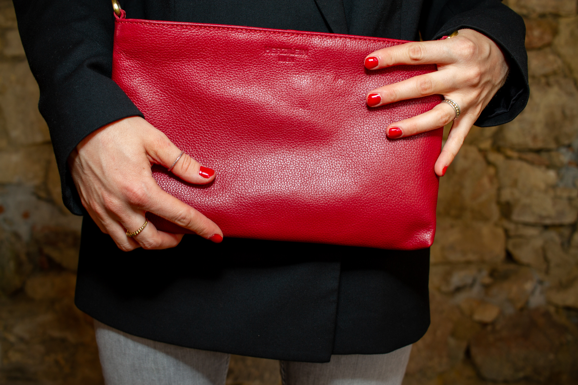 Ledertasche Damen bordeaux