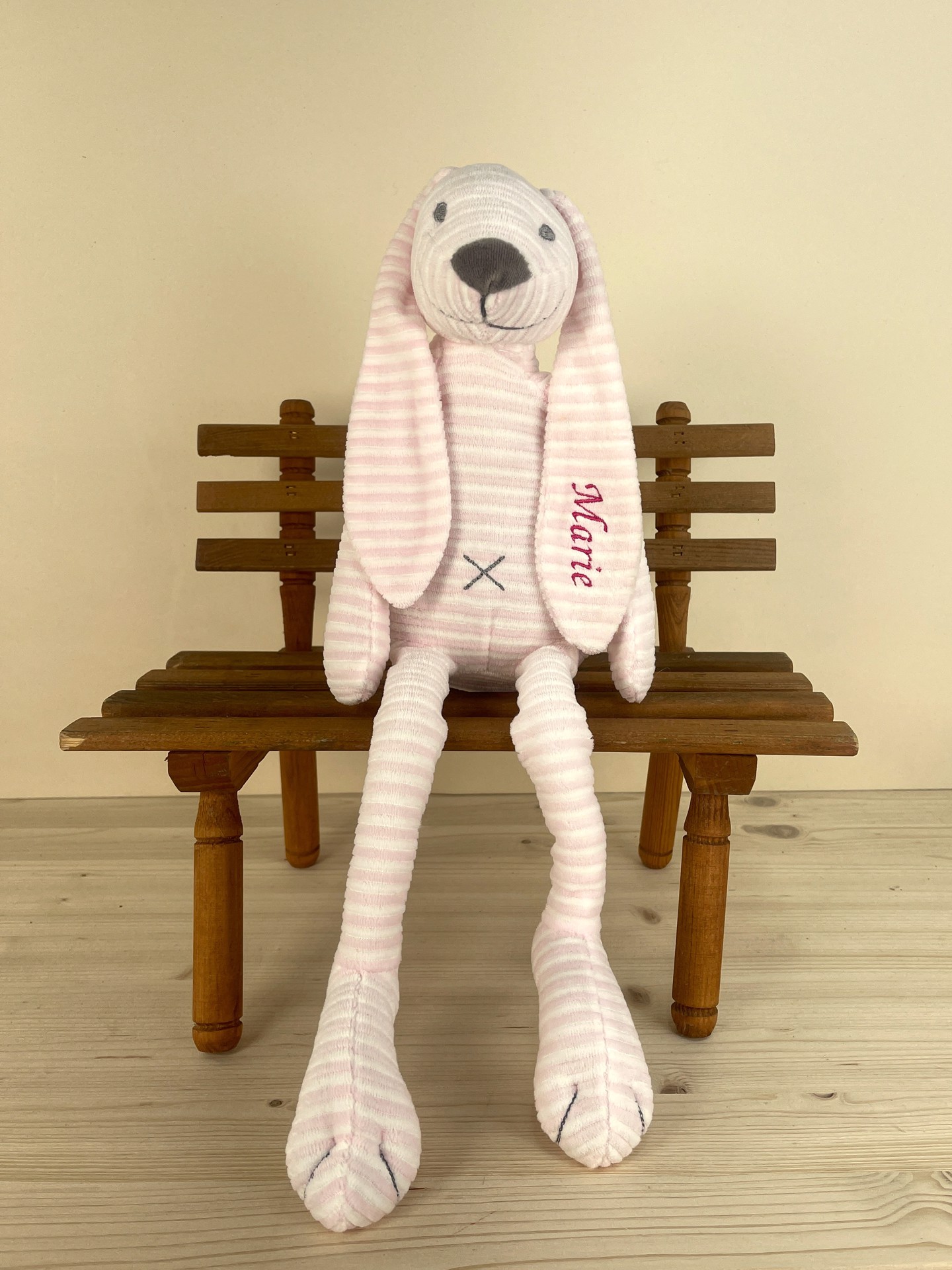 Hase No. 01 rosa gestreift