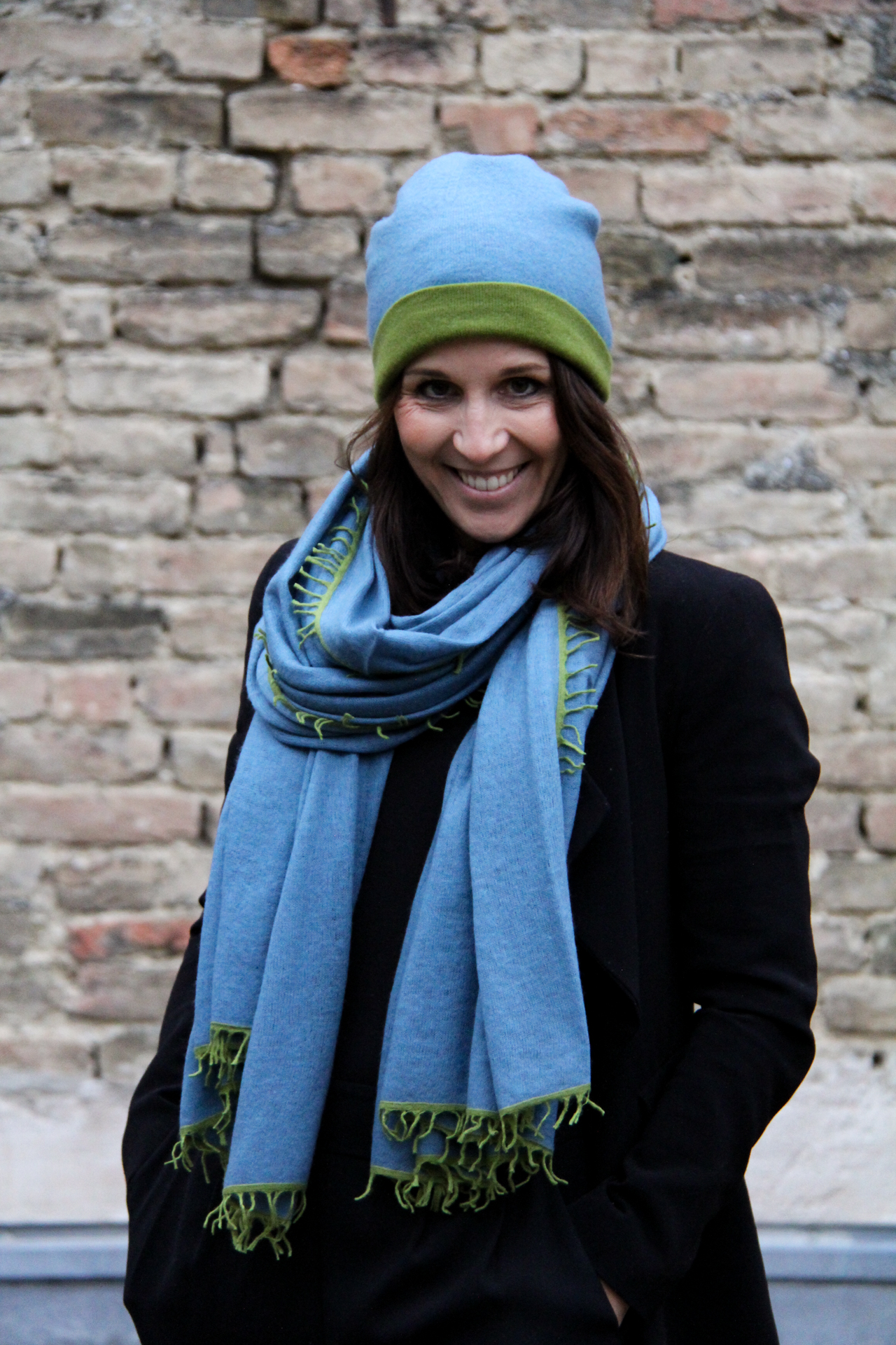 Cashmere Set blau