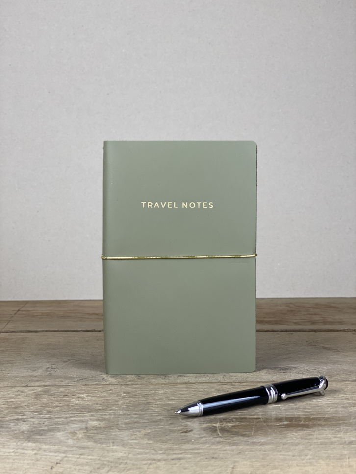 Notizbuch Leder grün Travel Notes