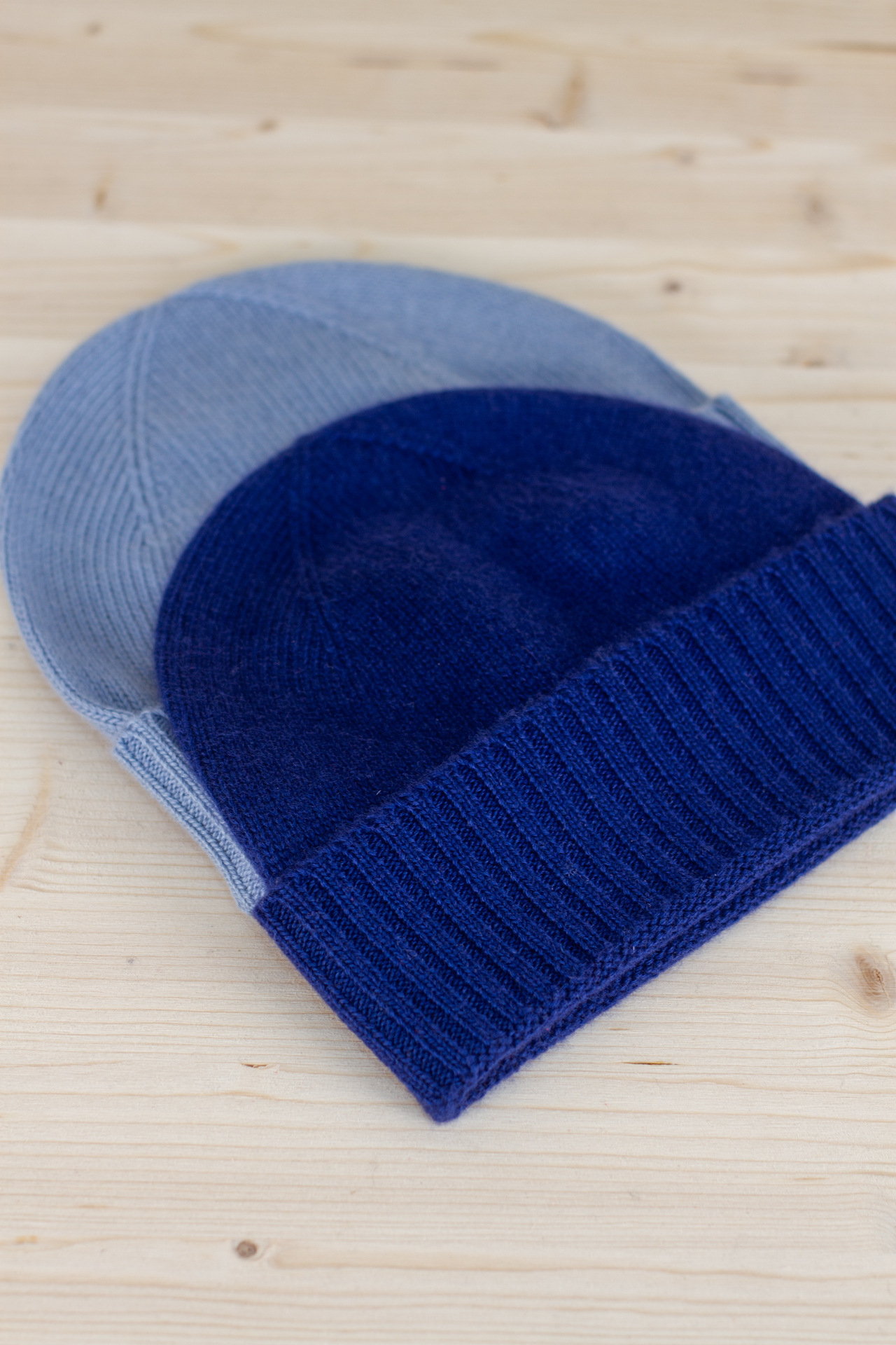 Cashmere Haube Unisex hellblau