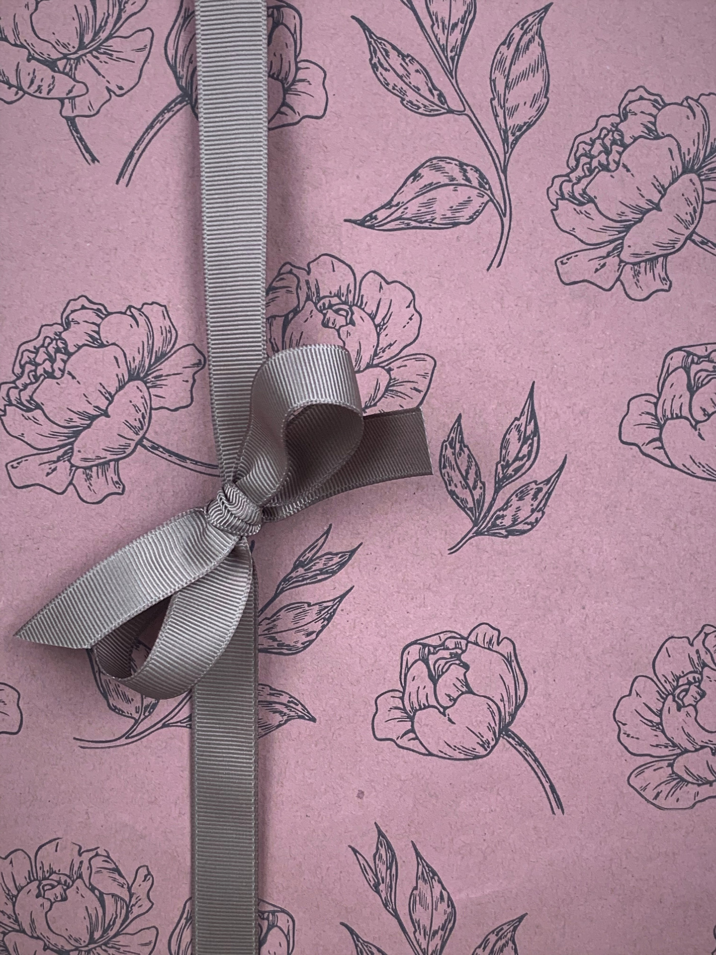 Geschenktüte Seitenfalter Blüten rosa