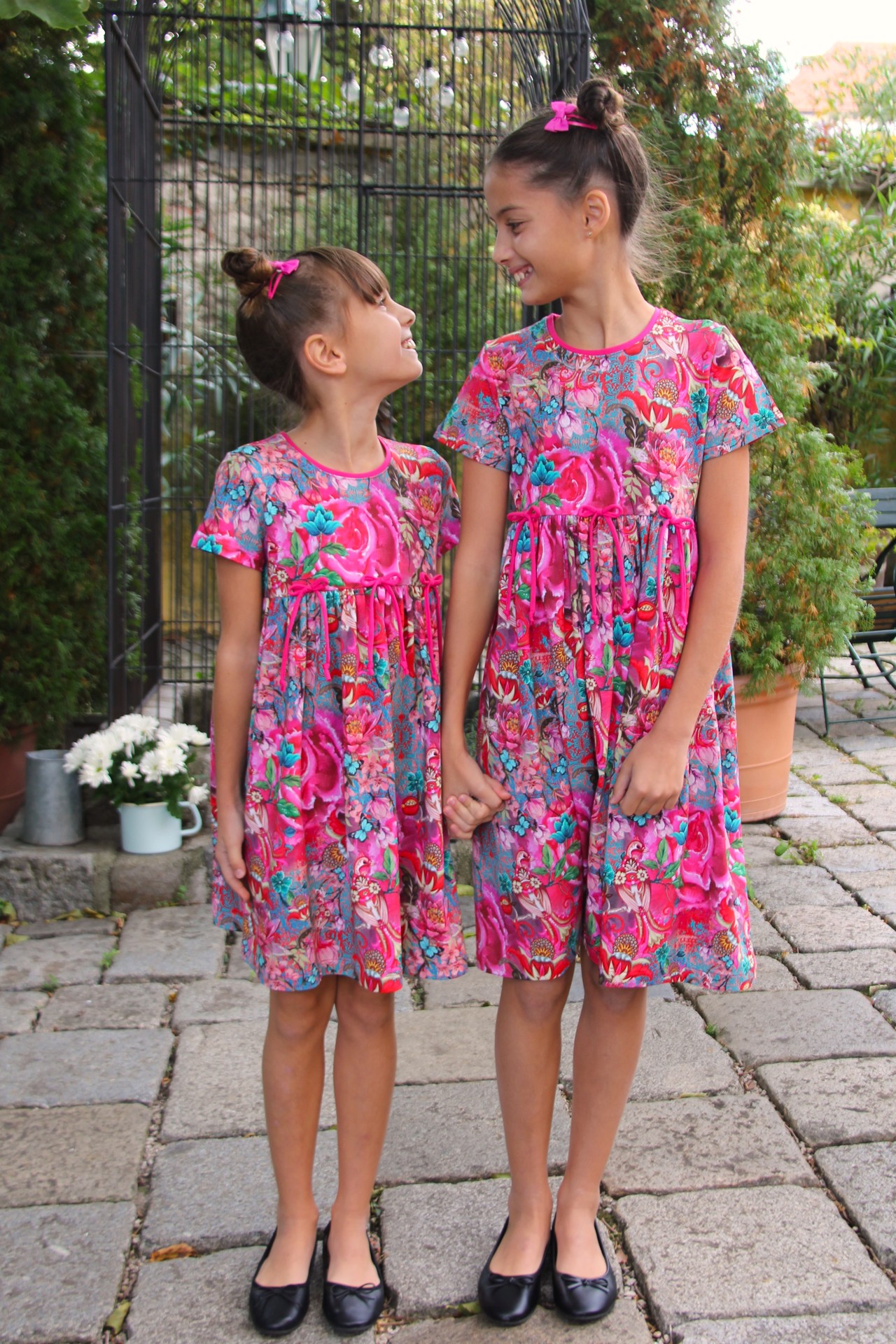 Mädchen Kombi pink Rosen