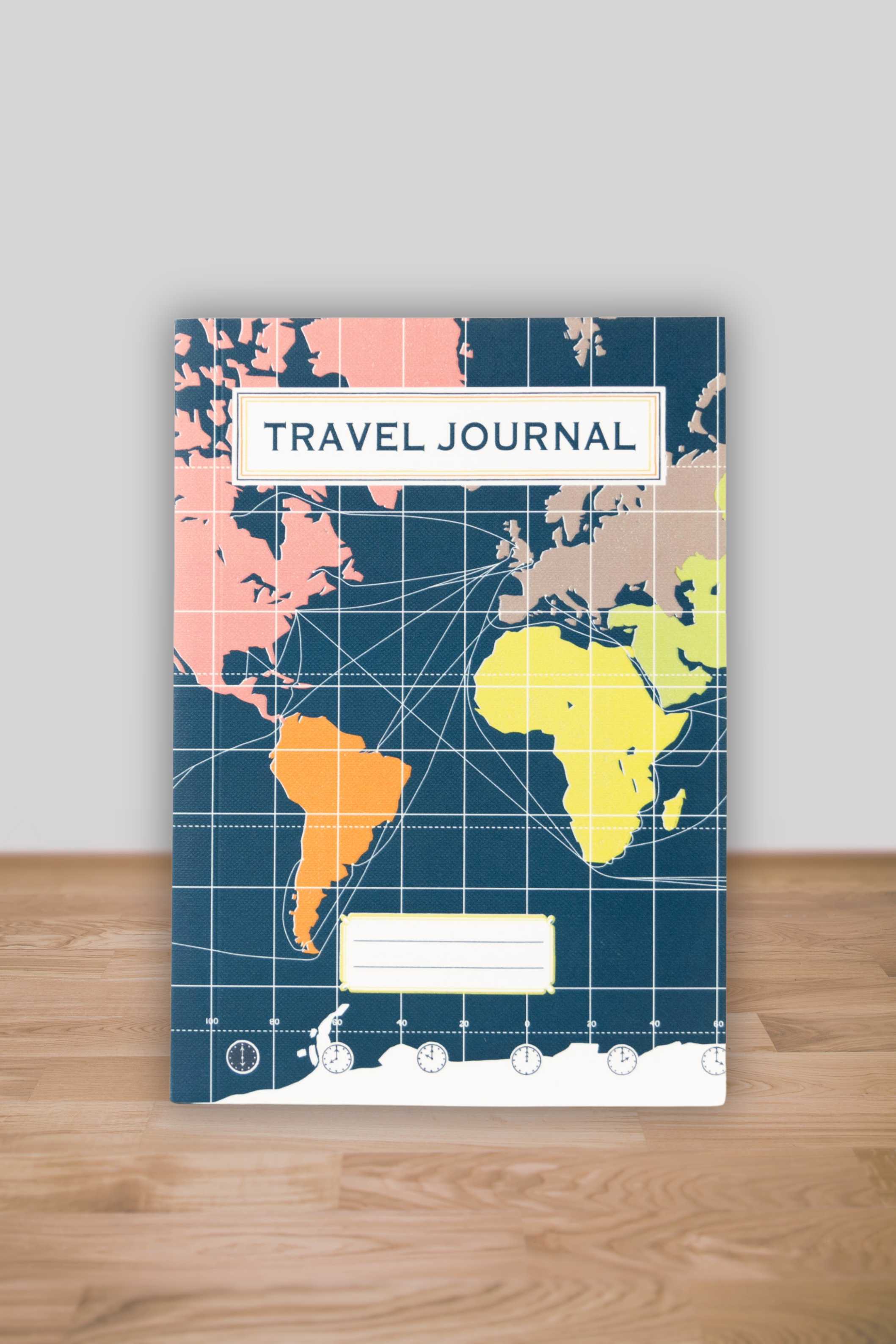 Travel Journal Weltkarte blau
