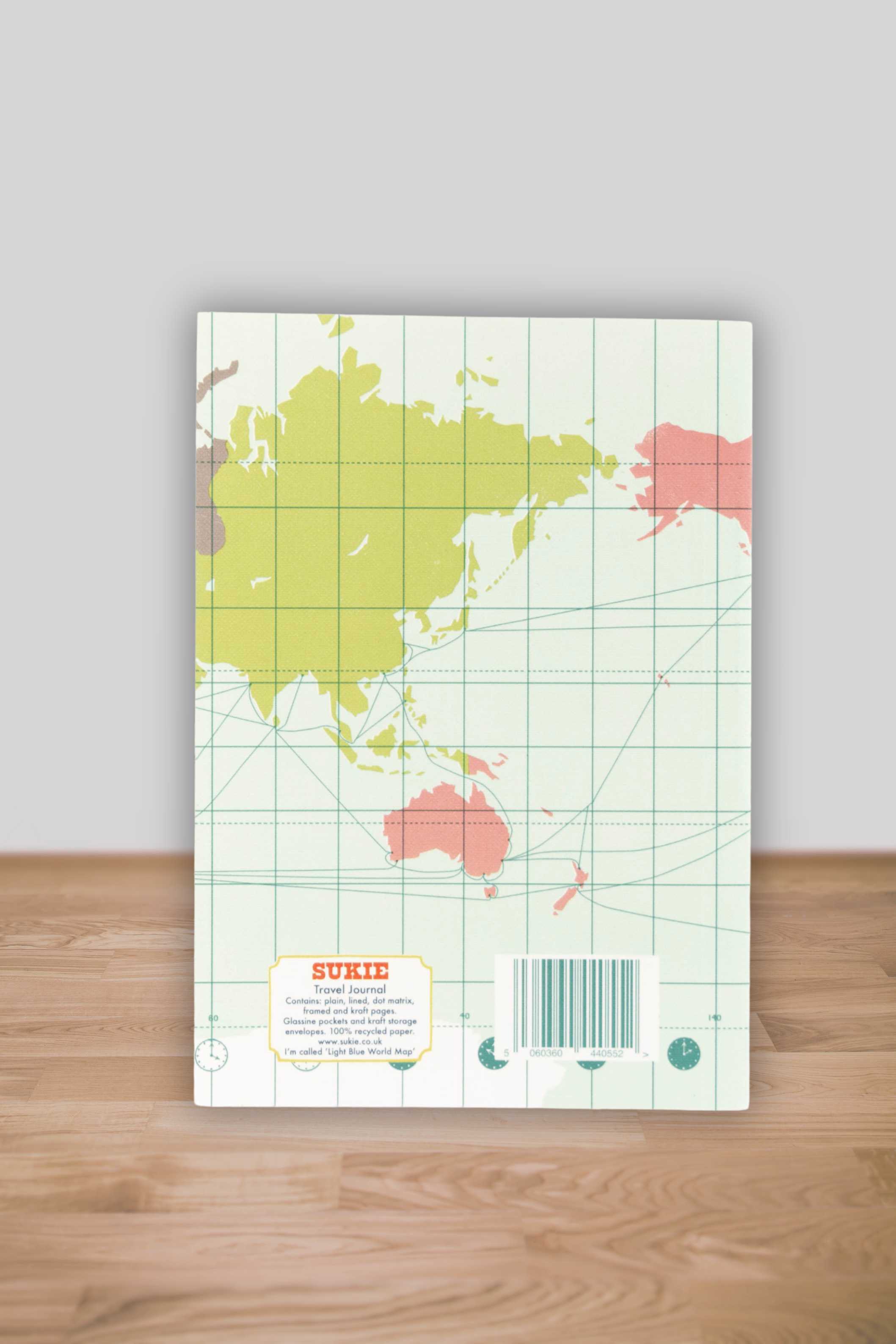 Travel Journal Weltkarte mint