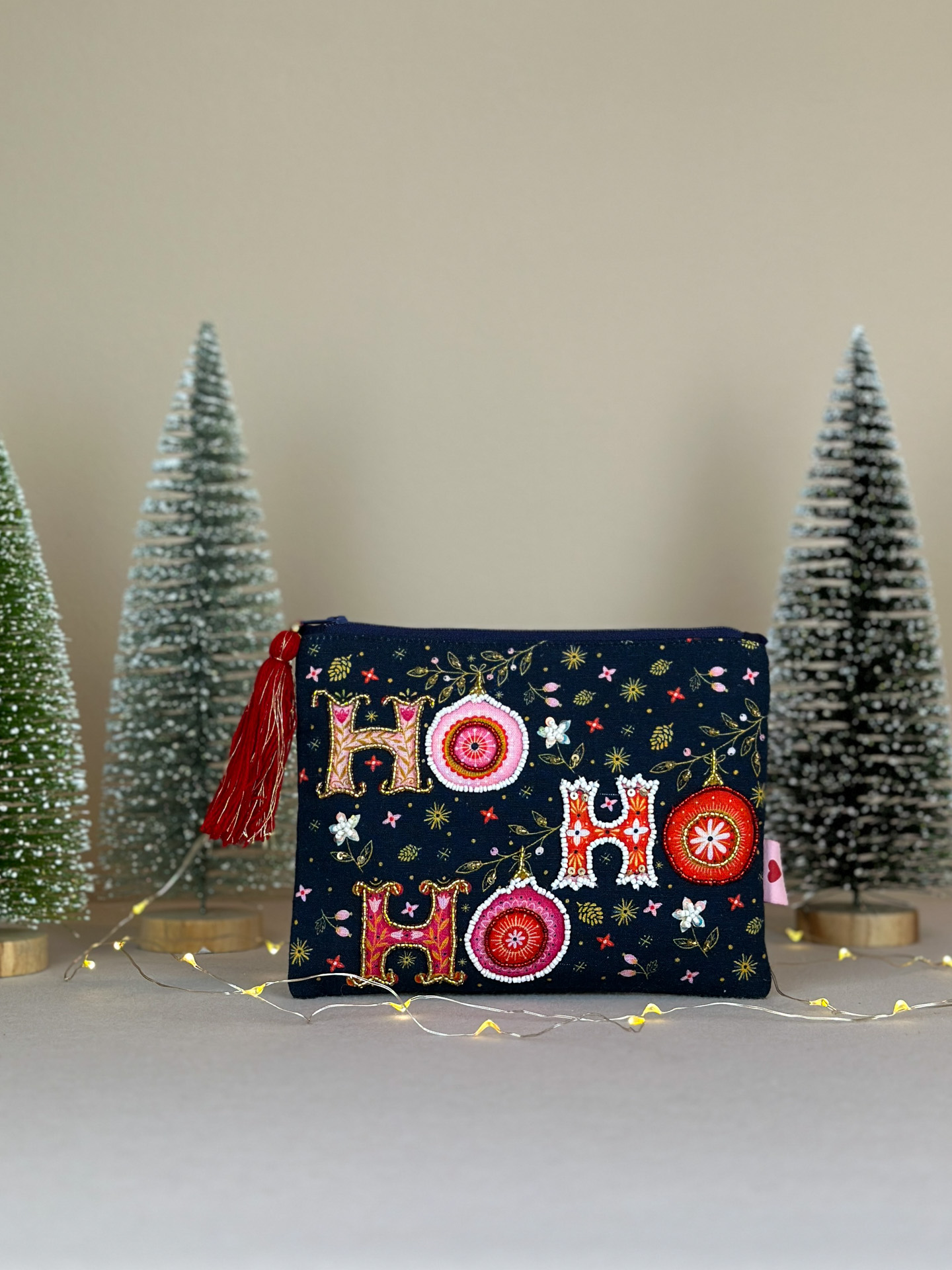 Kosmetiktasche Perlen Ho Ho Ho
