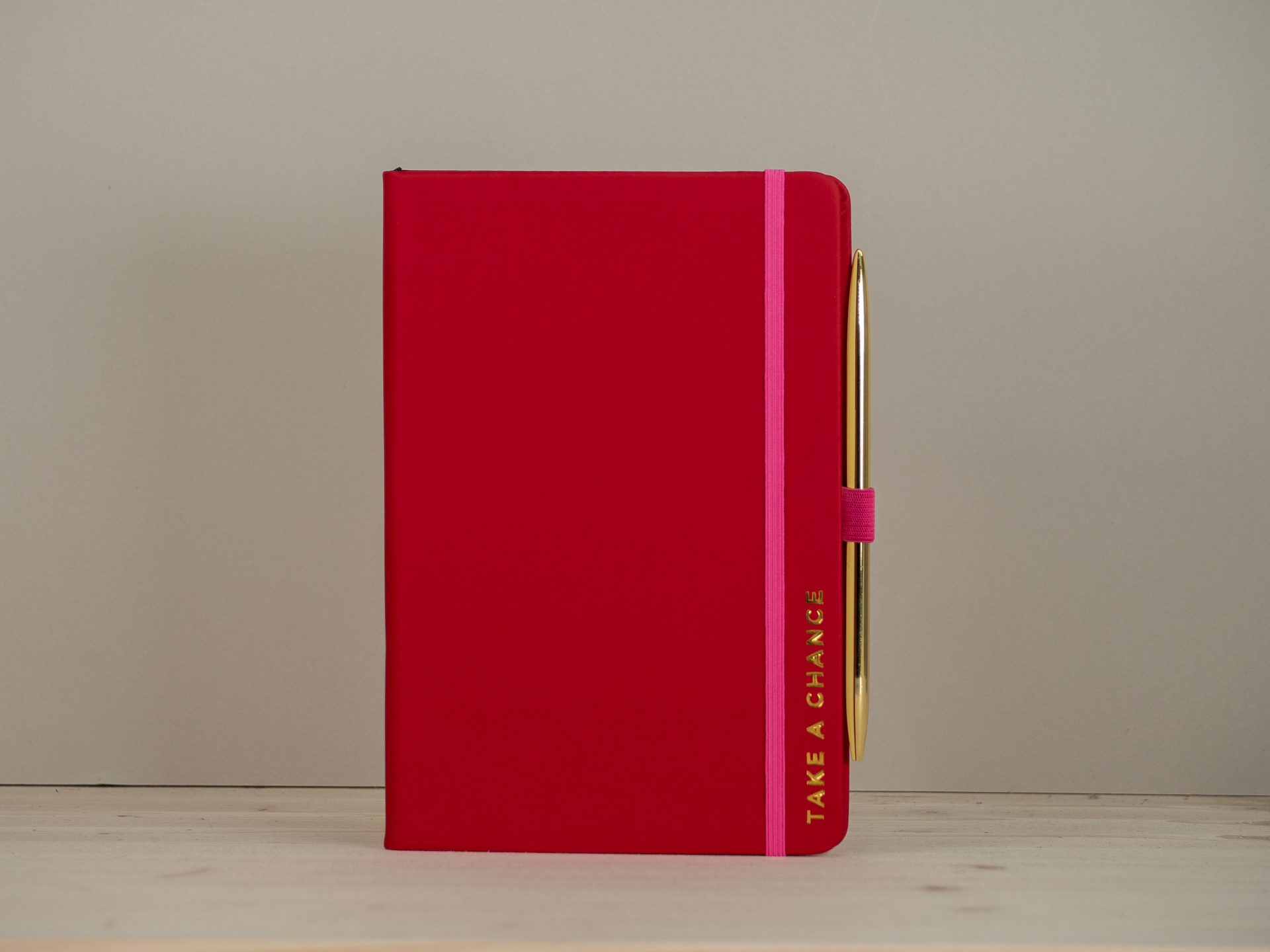 Notizbuch vegan geprägt rot