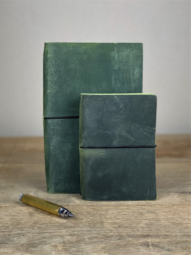Notizbuch Leder grün