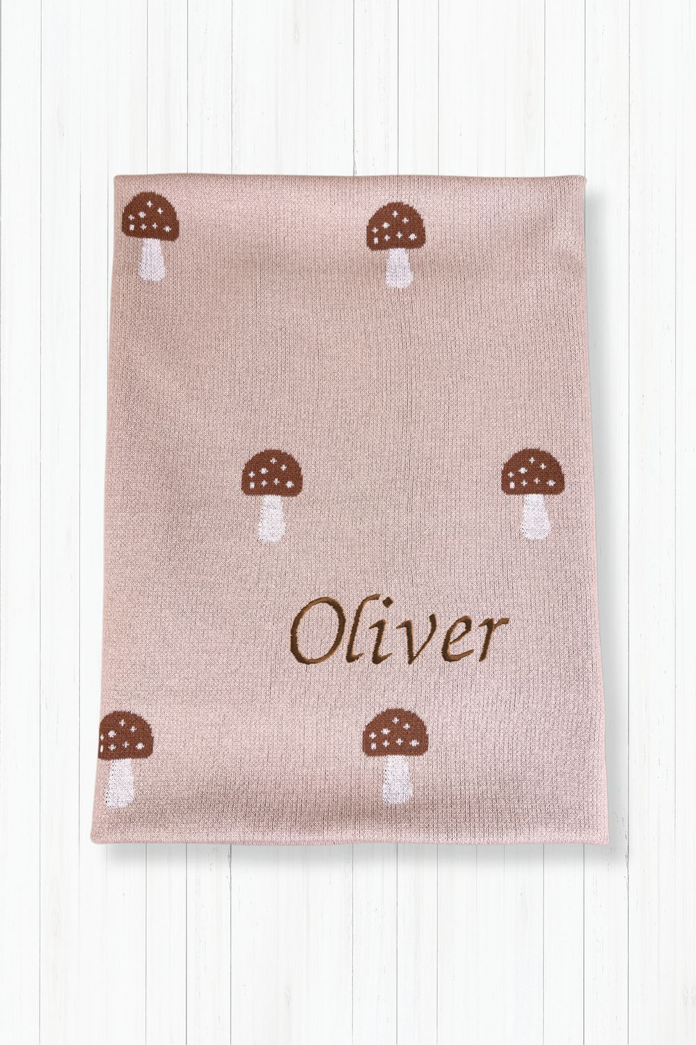 Strickdecke Pilz beige 