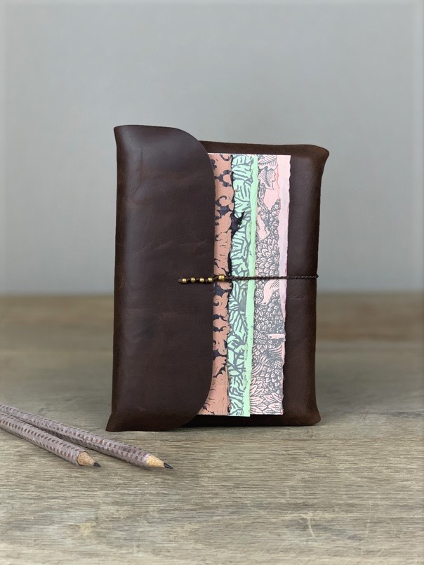 Hefte-Set Lederetui floral Hefte-Set Lederetui floral