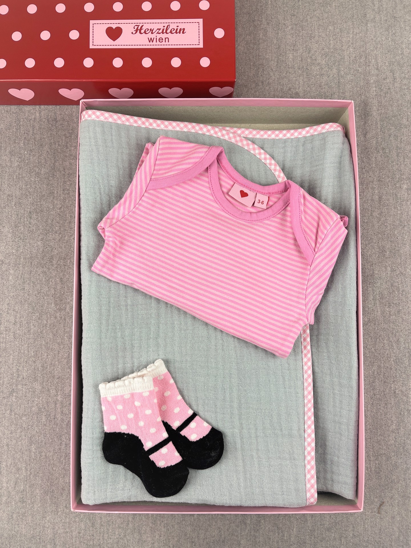 Geschenkbox Set No. 31 classic rosa/grau