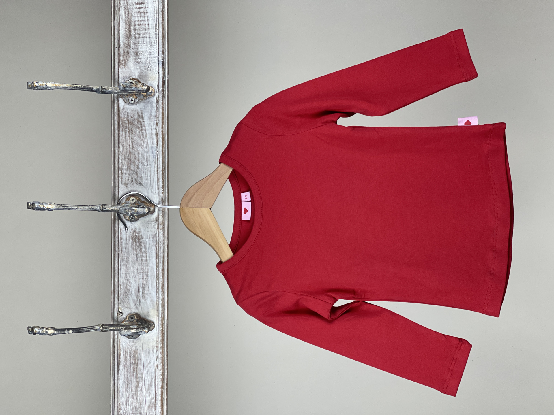 Shirt Basic rot langarm