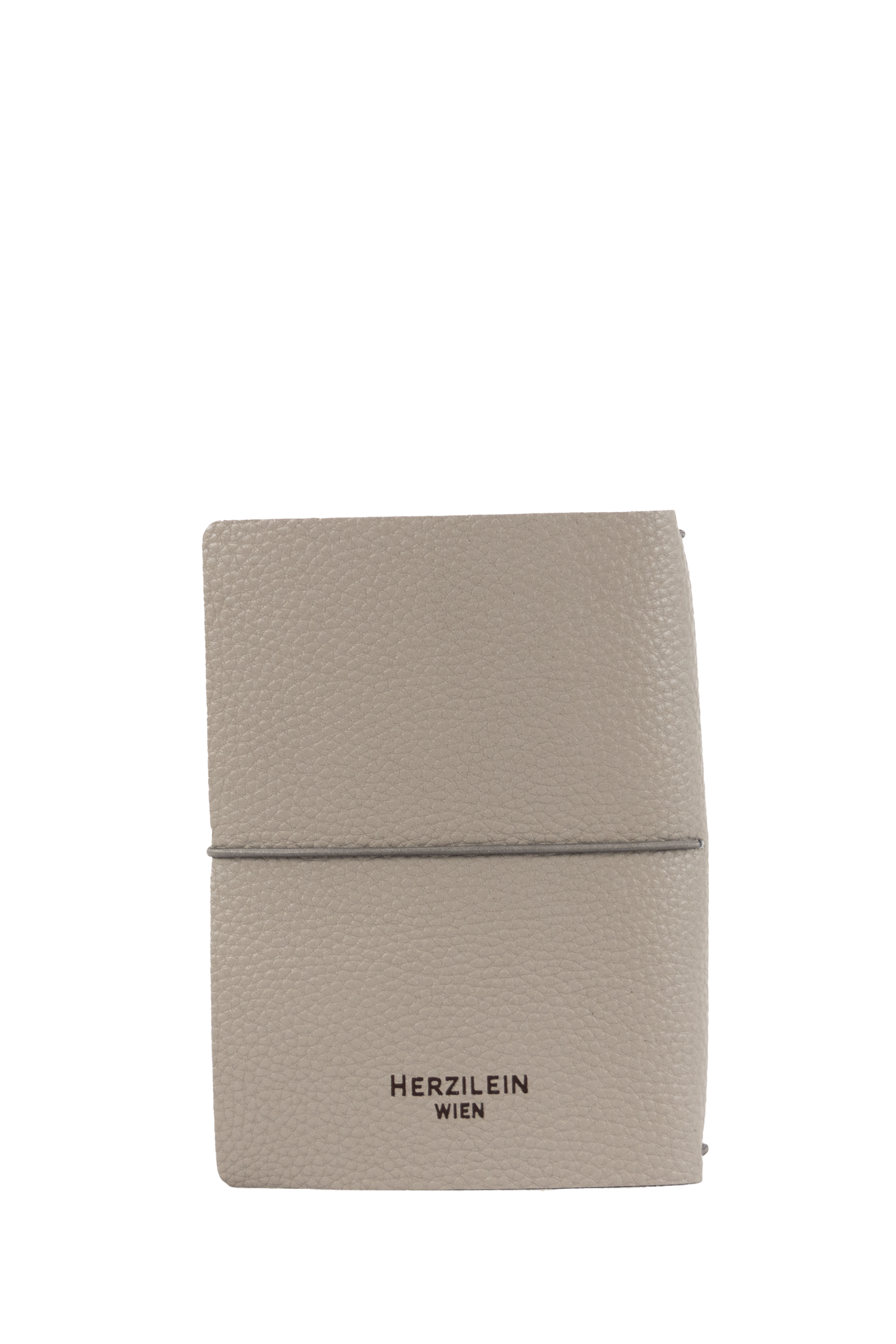 Notizbuch Leder Gummi A6 beige