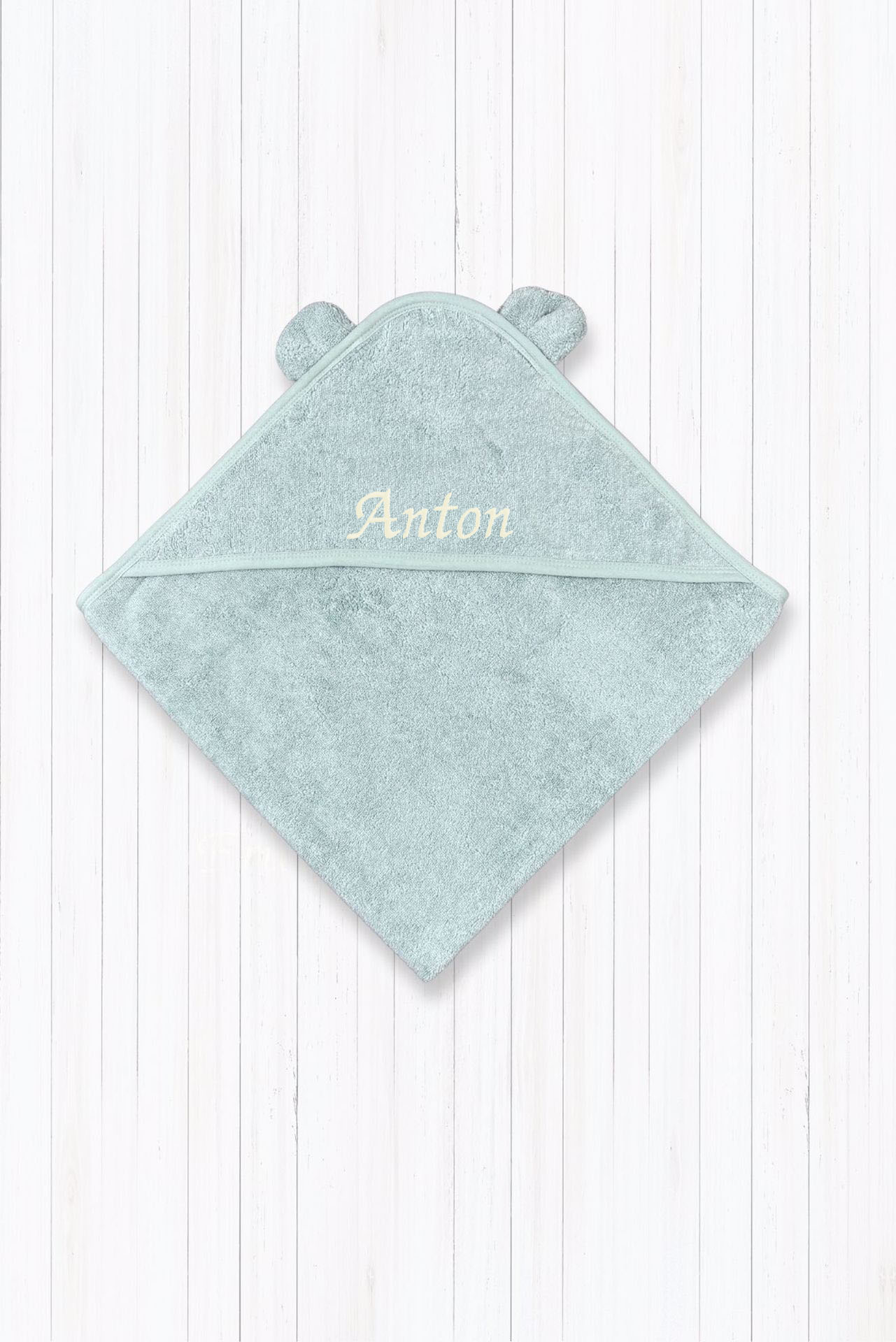 Babybadetuch blau uni