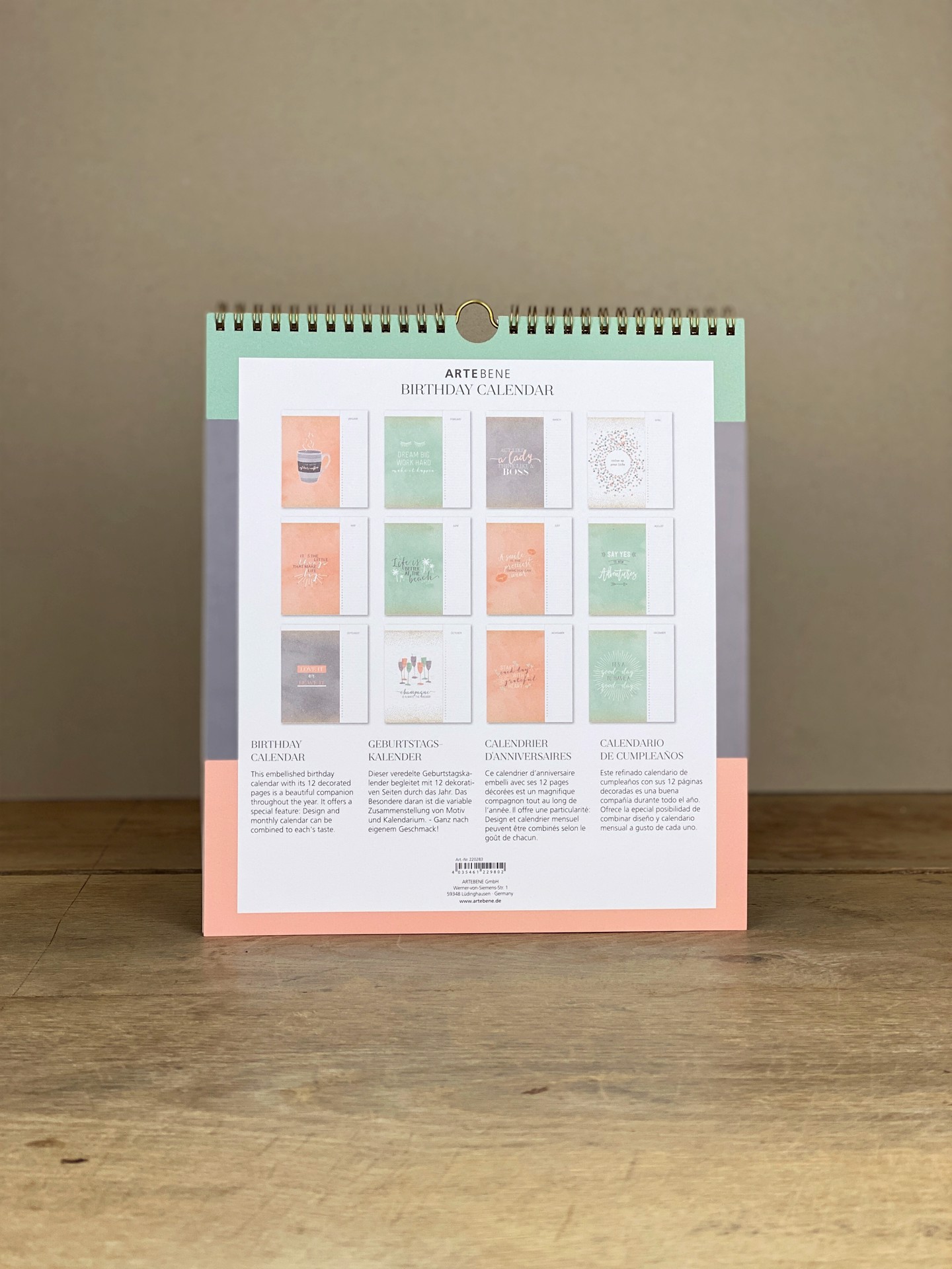 Geburtstagskalender pastell Geburtstagskalender pastell