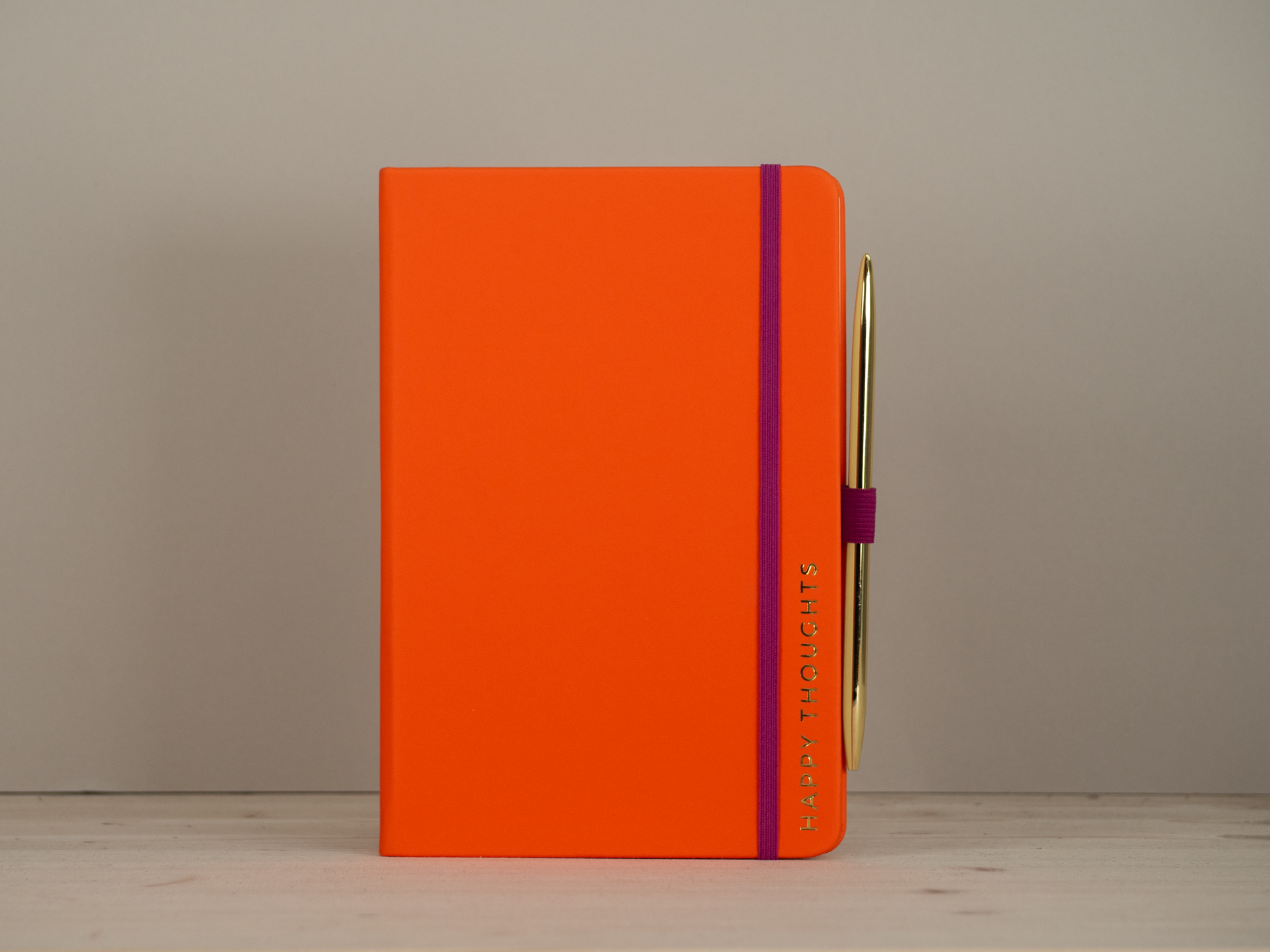 Notizbuch vegan geprägt orange