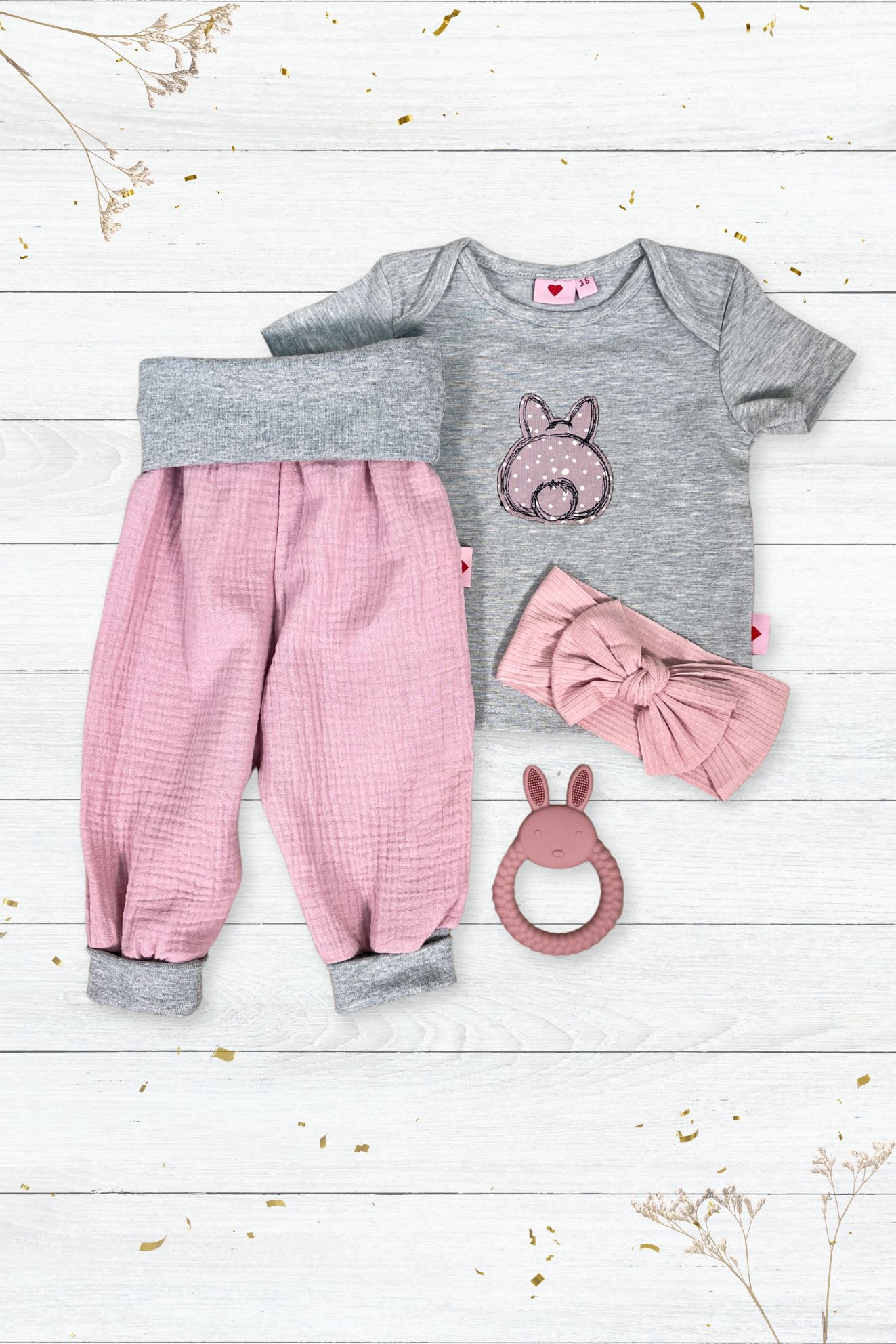 Baby Kombi Hase rosa