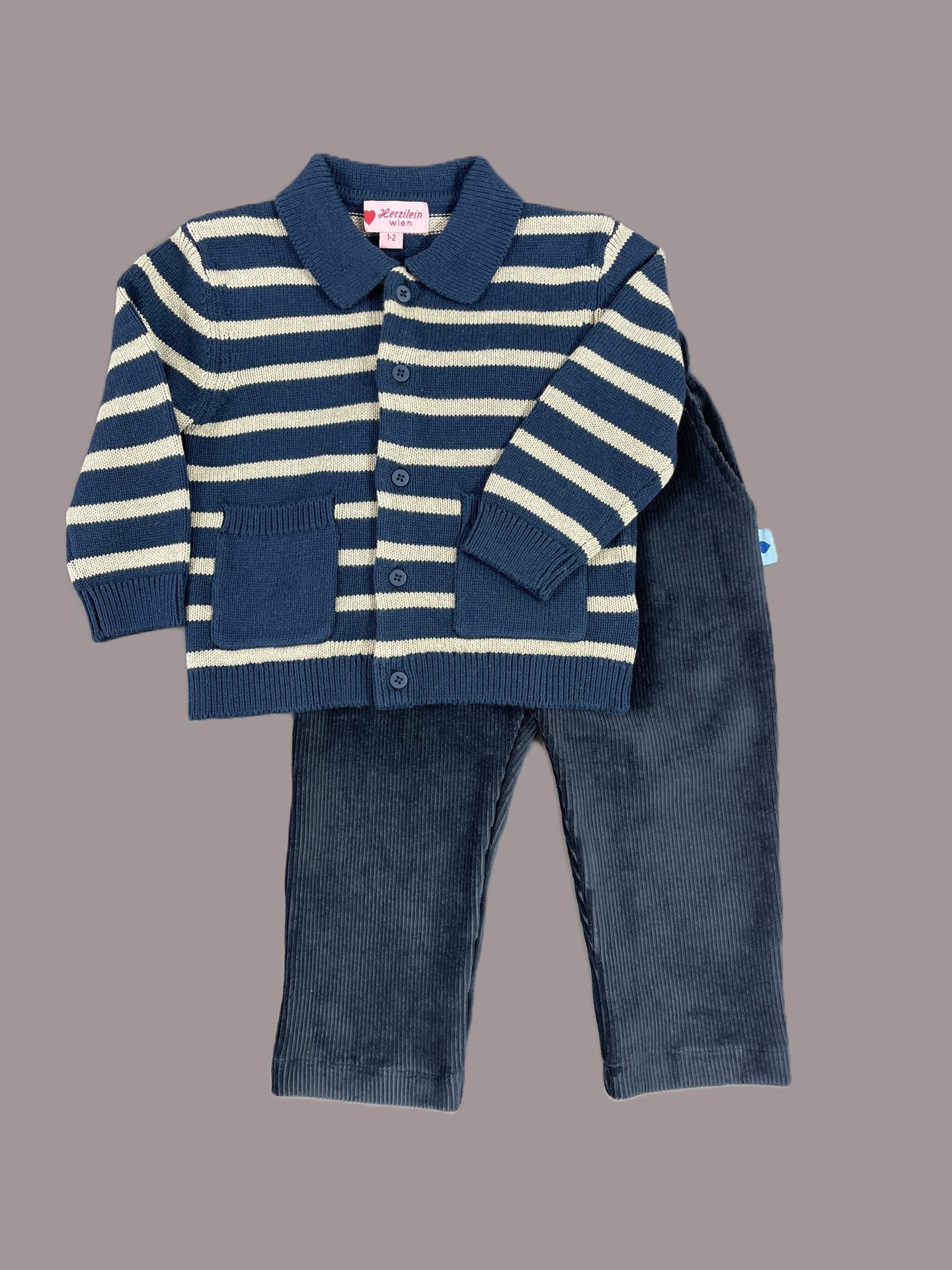 Strickjacke gestreift