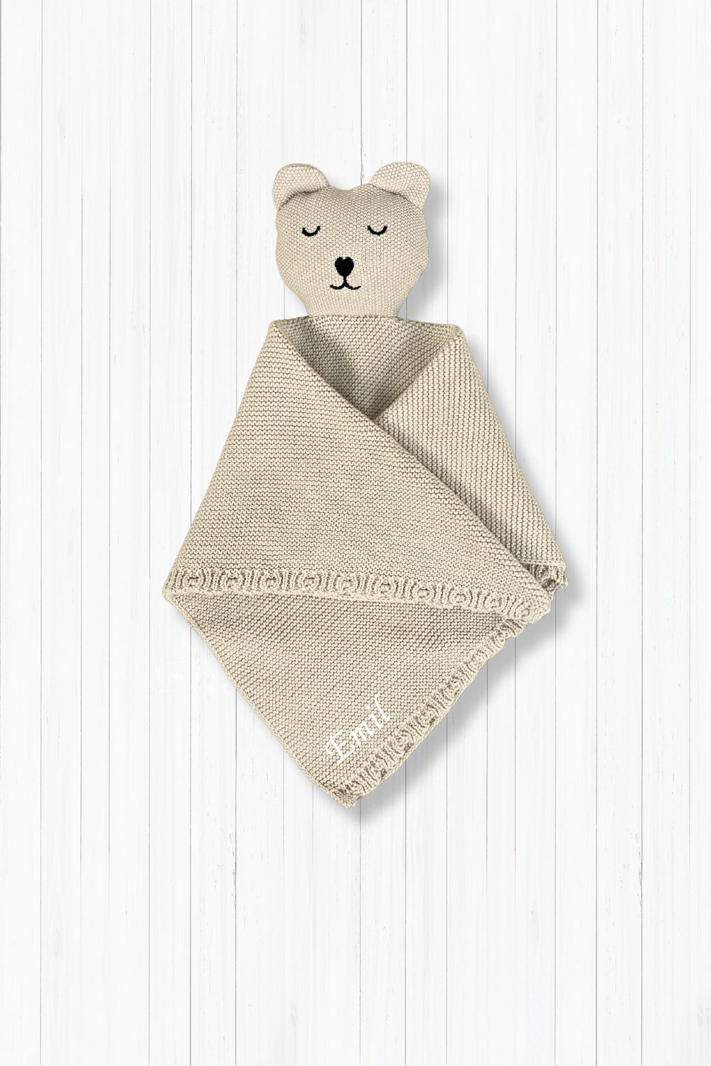 Schmusetuch Strickbär beige