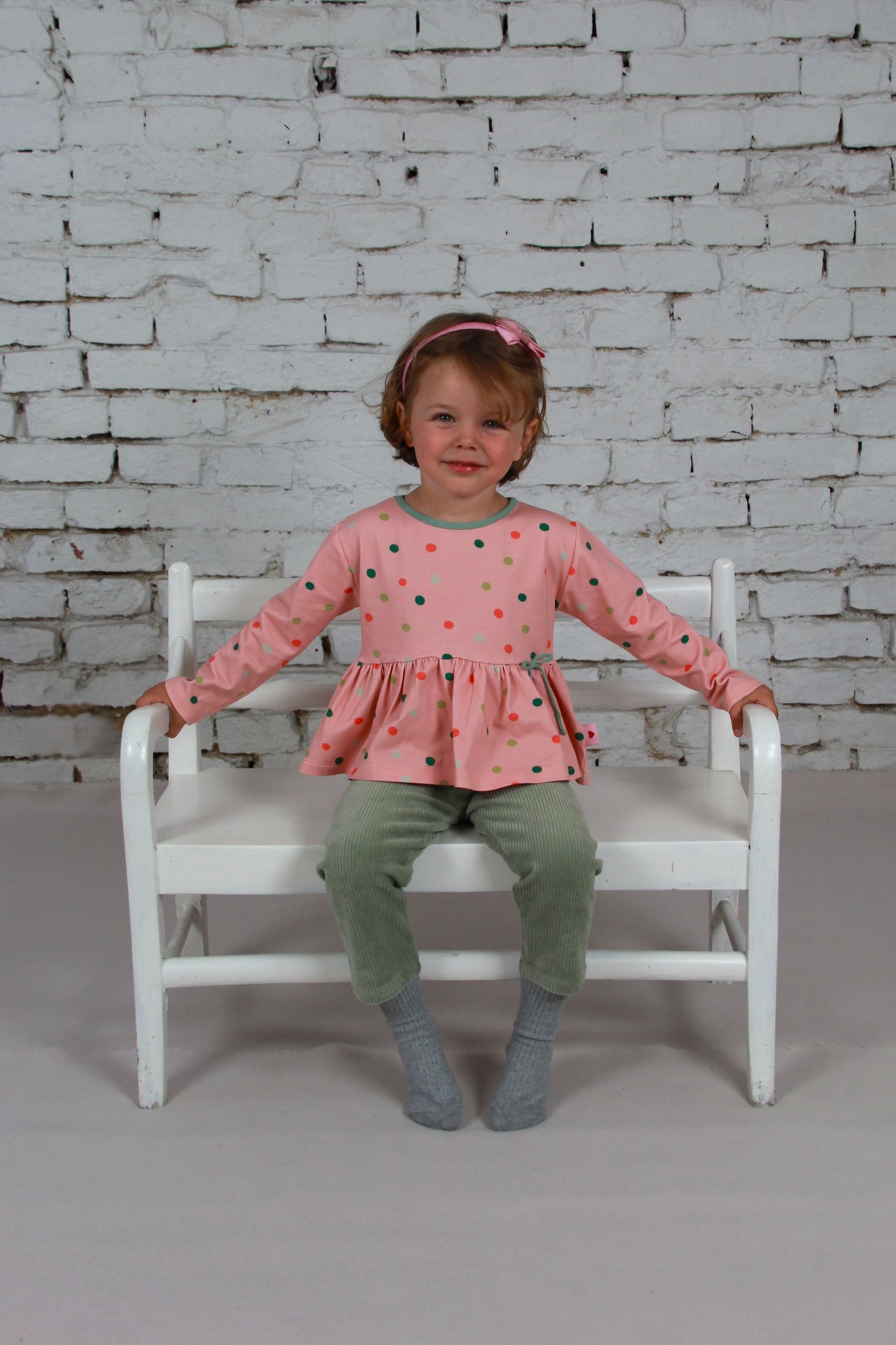Volantshirt Rosa Tupf