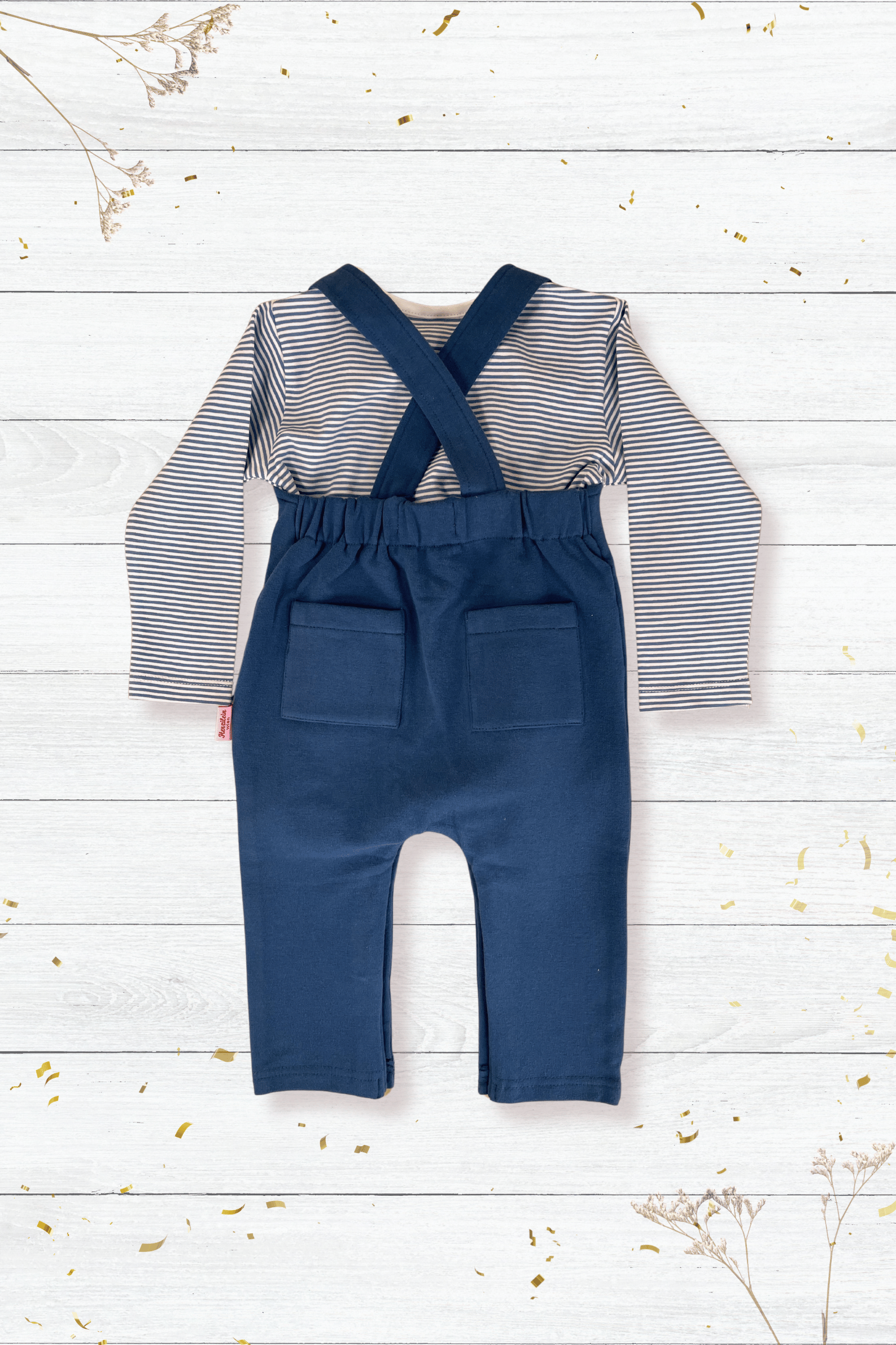 Baby Kombi Latzhose uni navy