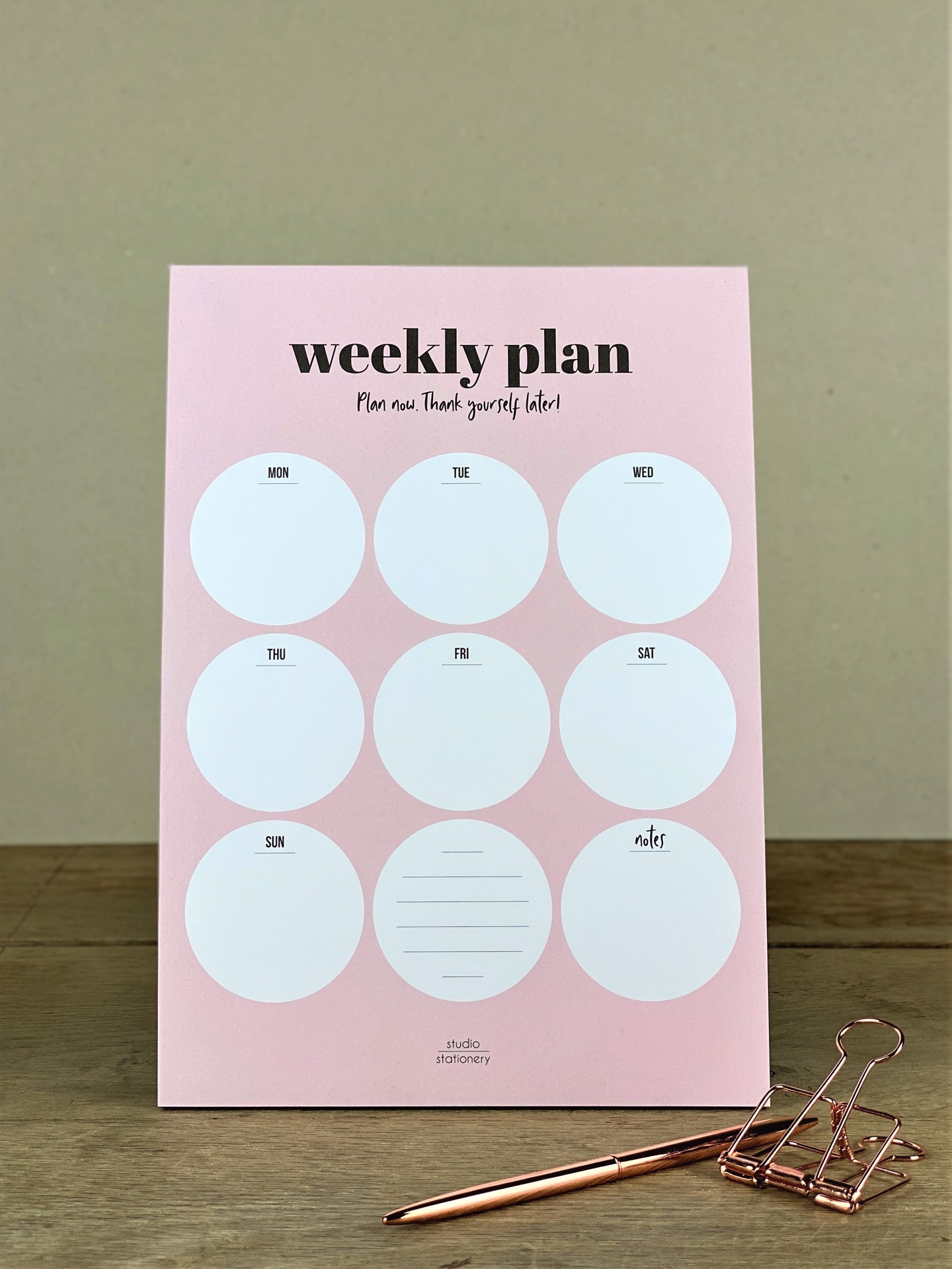 Notizblock Weekly Plan