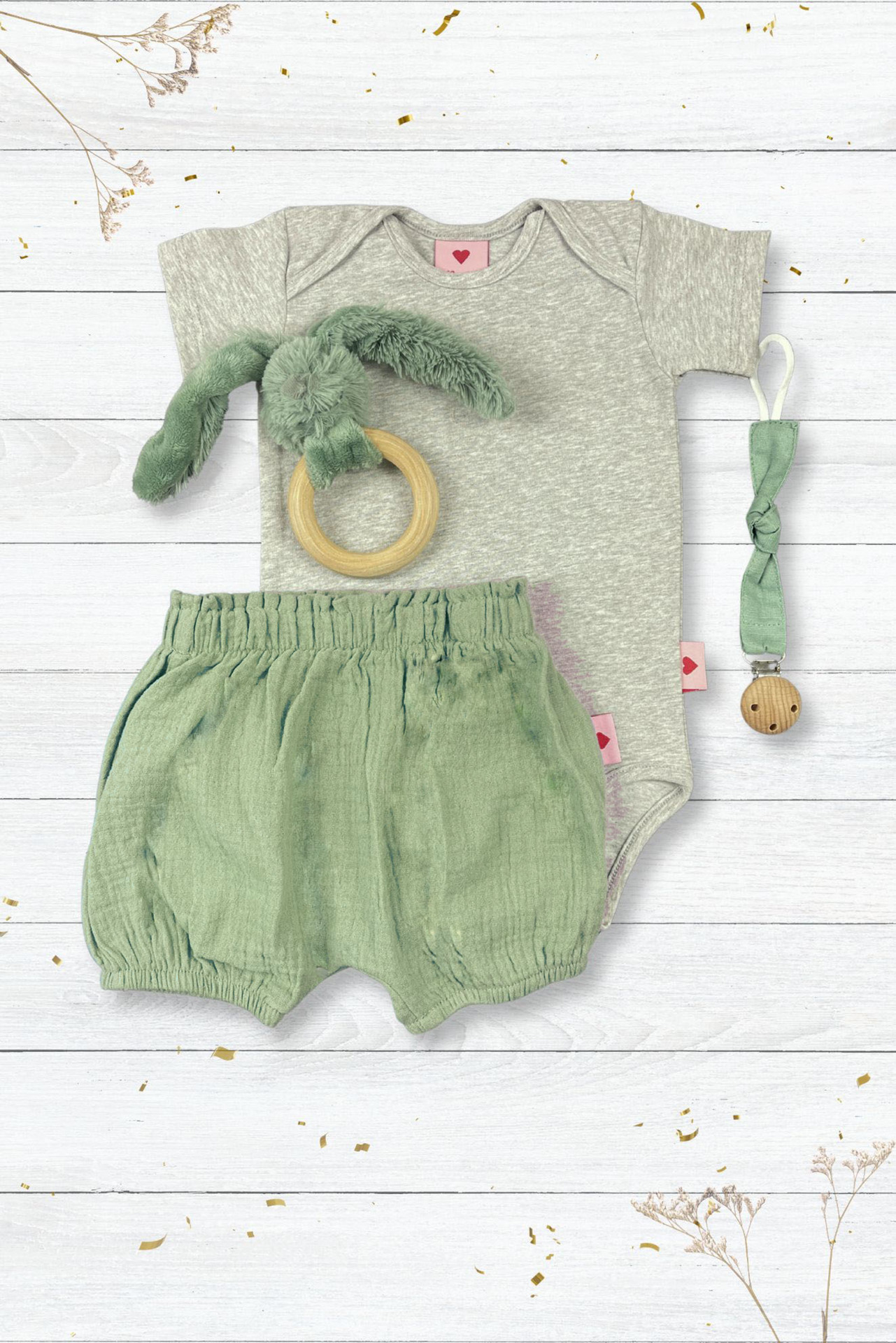 Body uni grau kurzarm
