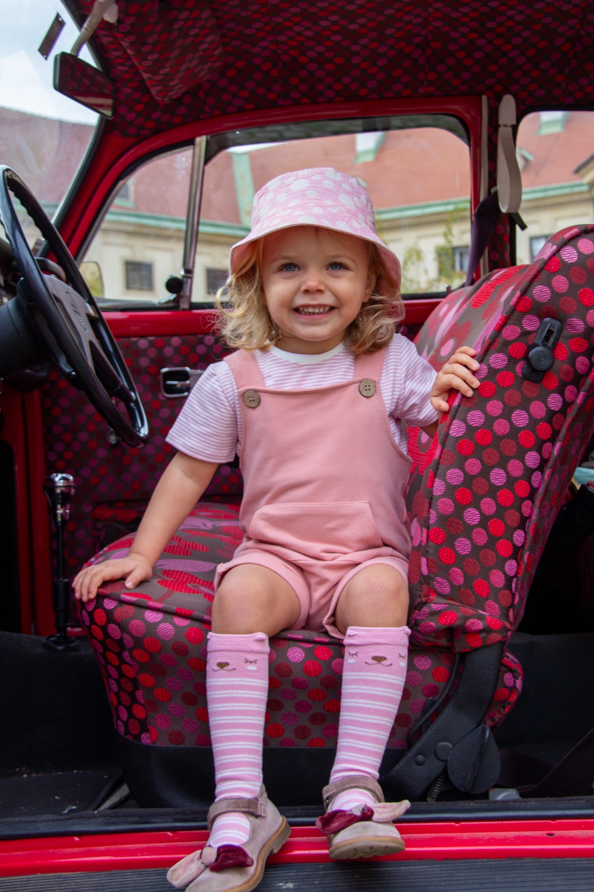 Mädchen Kombi Latzhose rosa