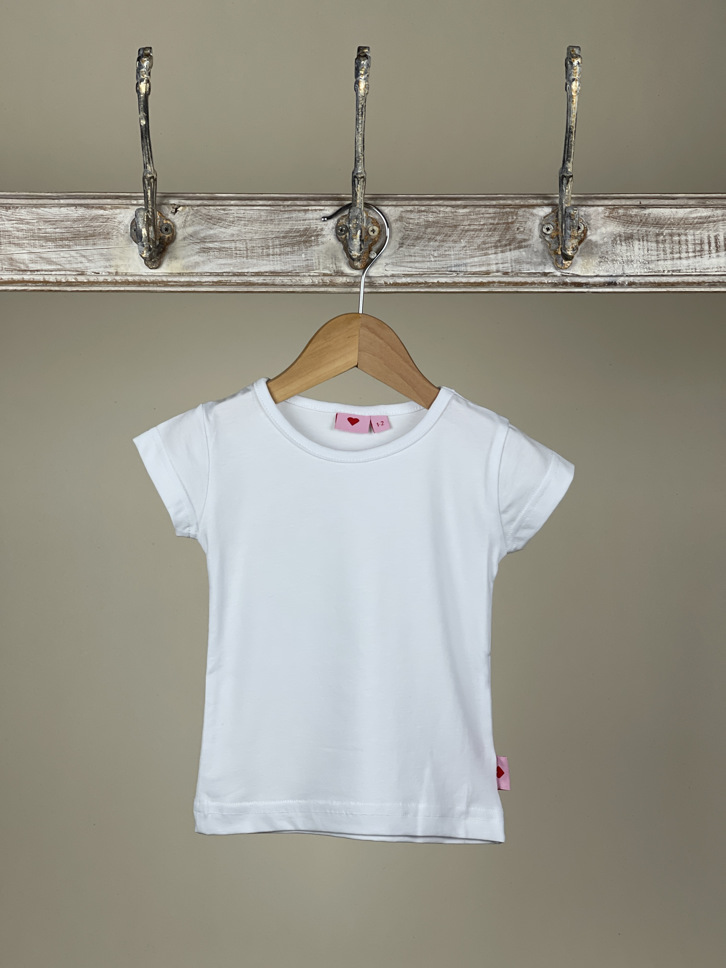 Shirt Basic weiß kurzarm
