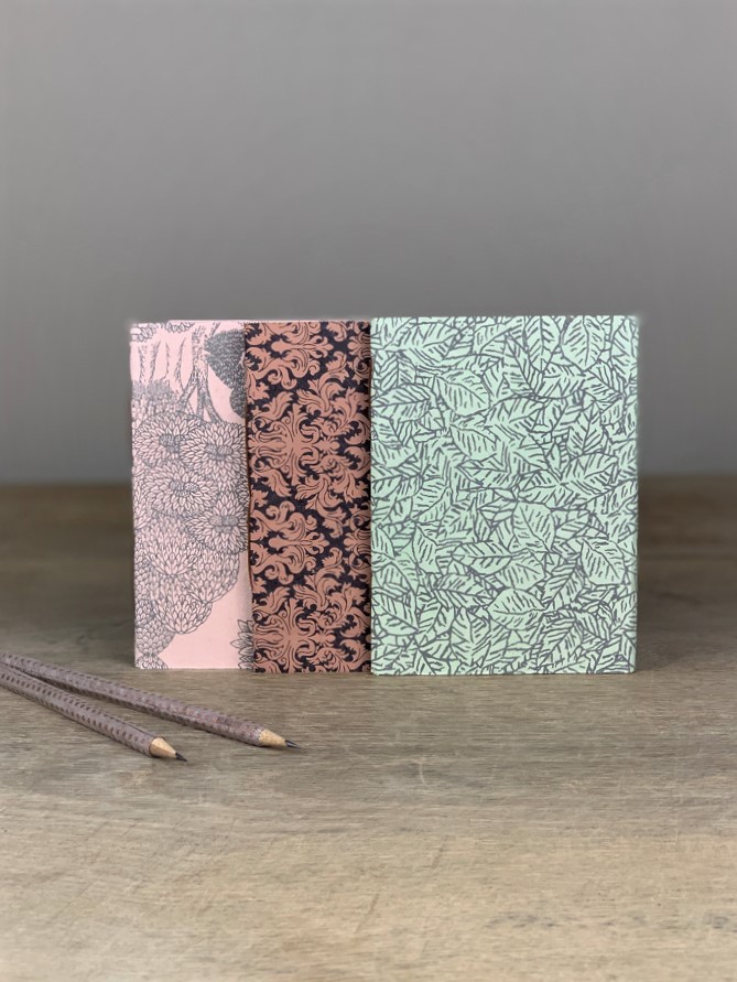 Hefte-Set Lederetui floral Hefte-Set Lederetui floral