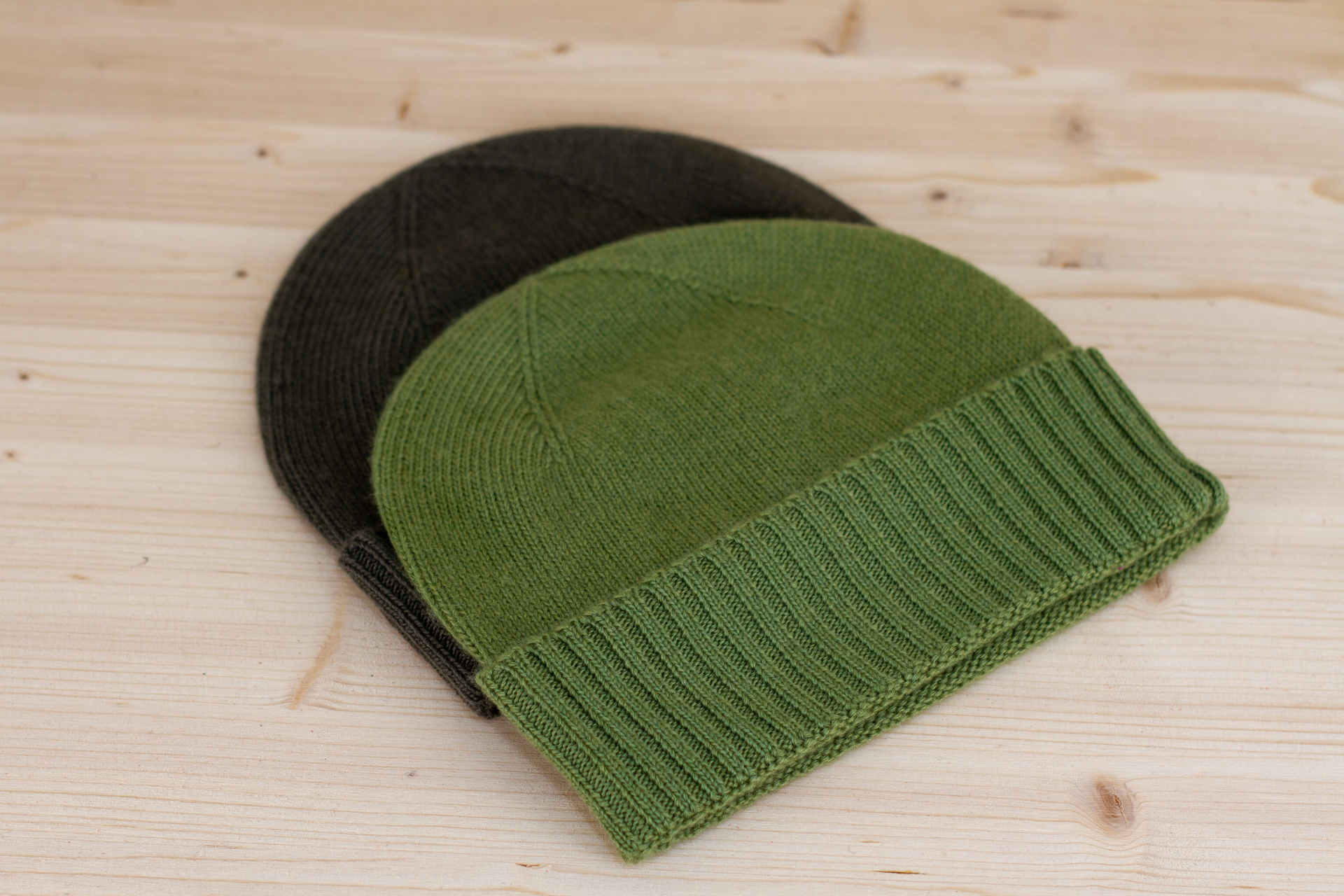 Cashmere Haube Unisex dunkelgrün