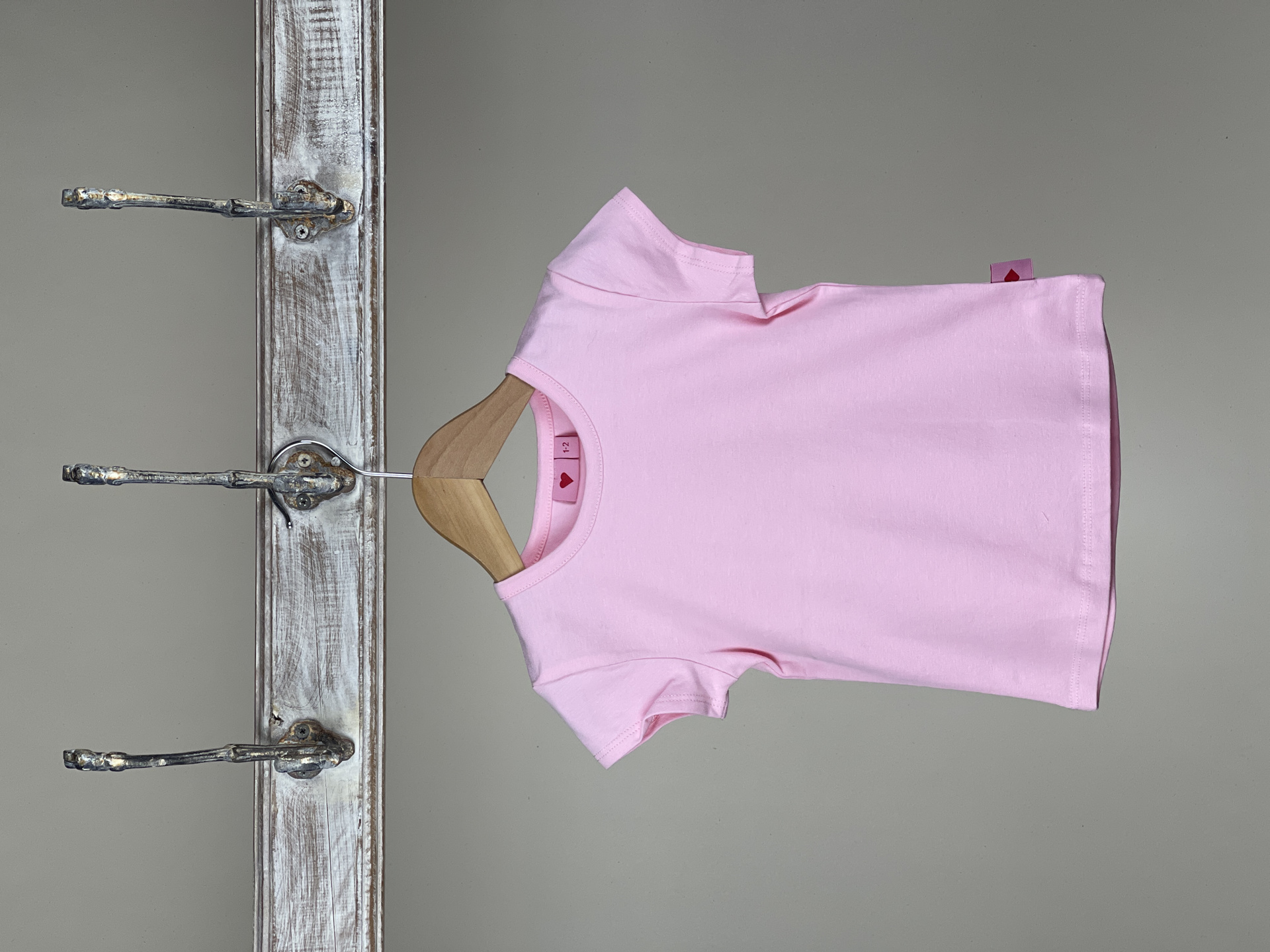 Shirt Basic rosa kurzarm
