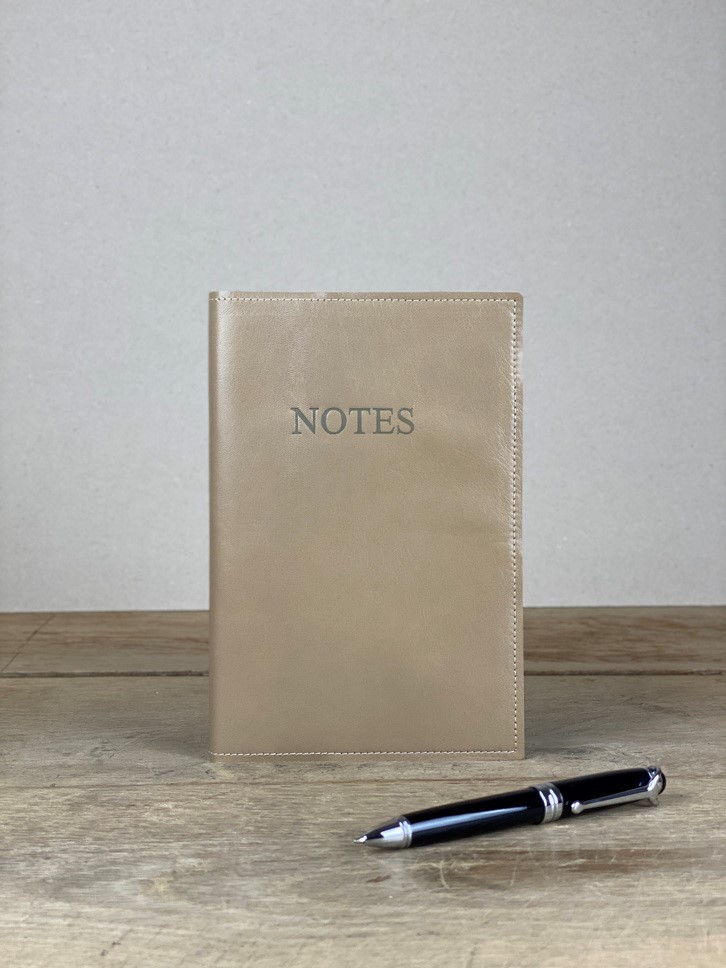 Leder Notizbuch beige Notes