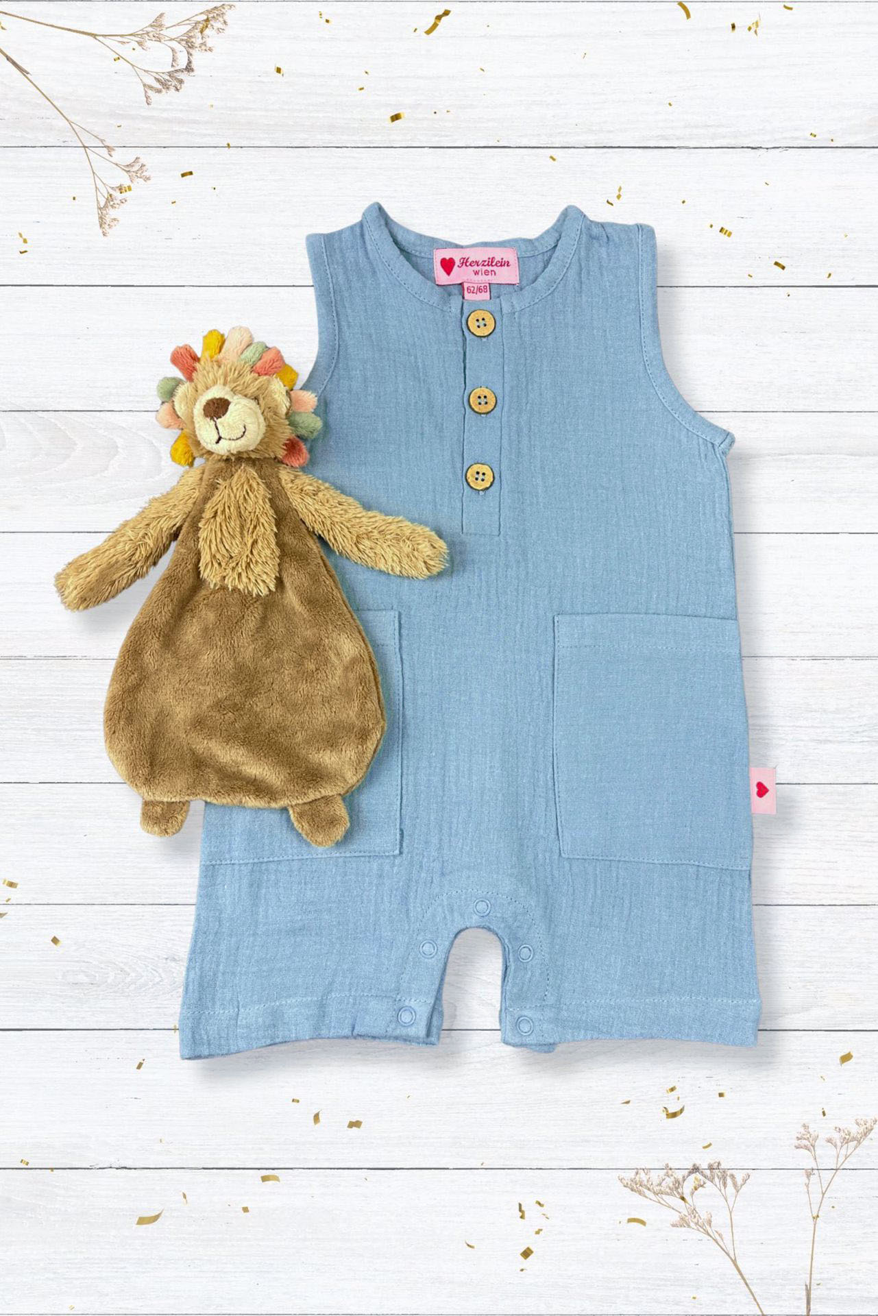 Baby Kombi Einteiler blau