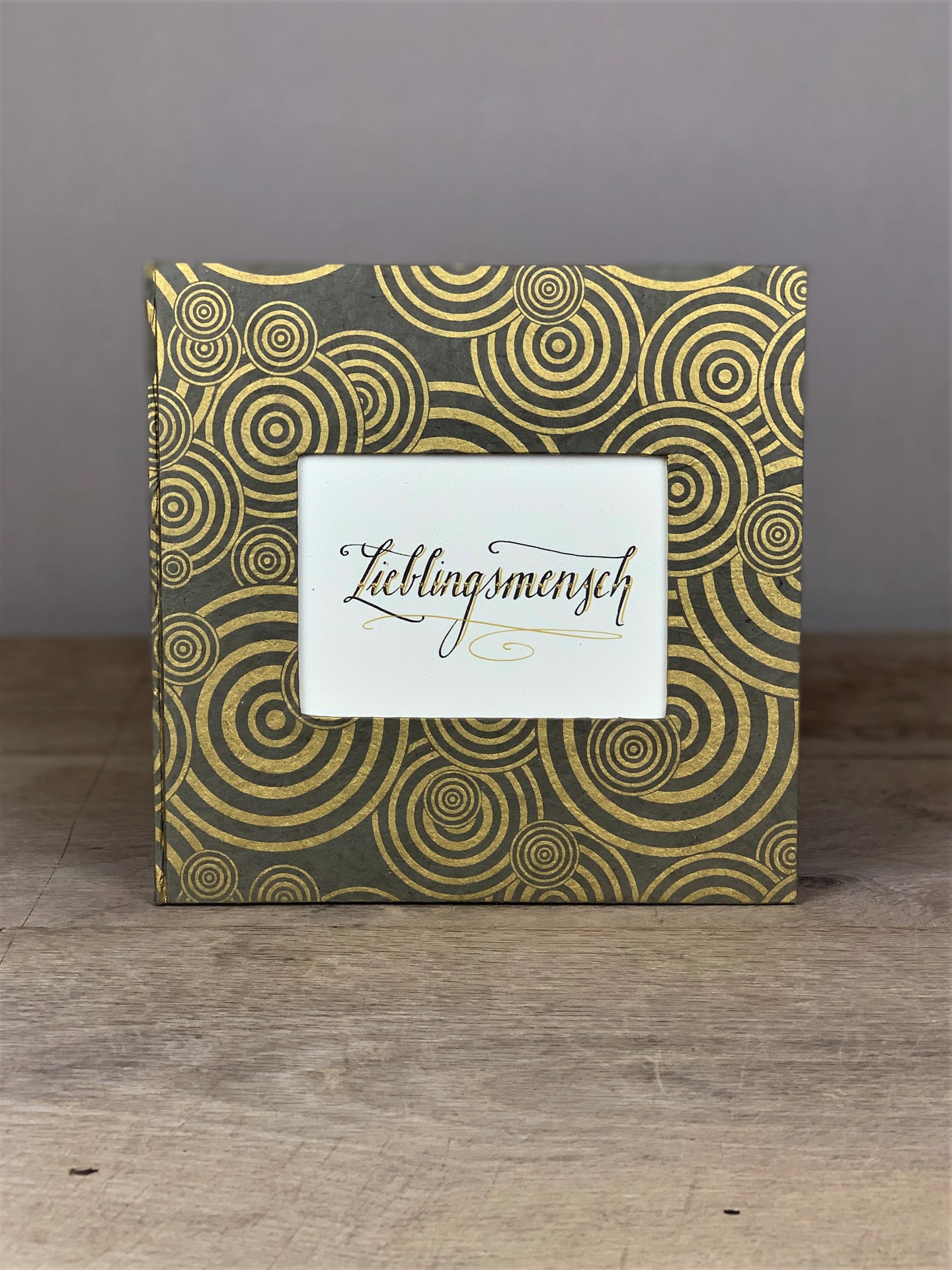 Album groß Quart gold/weiß Dots La vie est belle